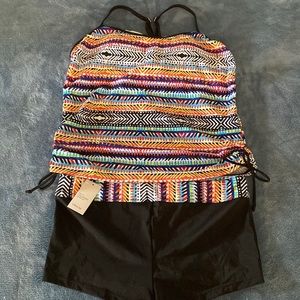 South Point two-piece bathing suit multi-color size 12